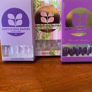 Acrylic Nail Dashes, 3 sets. Brand new in boxes.